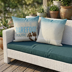 Teal Aqua Turquoise Blauwe Oceaan Surf Golven Buit Buitenkussen