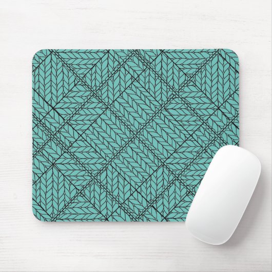 TEAL ARGYLE GEBREIDE Muismat (Met muis)