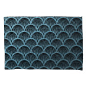 teal art deco fan pattern,teal,art deco,metallic,f kussensloop (Voorkant)