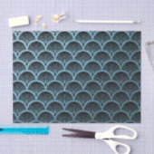 teal art deco fan pattern,teal,art deco,metallic,f tissuepapier (Craft)