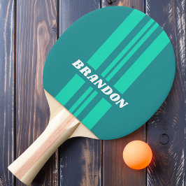 Teal Beach Breeze Rally Streep met Naam Tafeltennisbatje