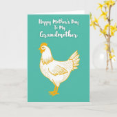 Teal Bird Moederdagkaart Kaart (Gele Bloem)