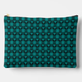 Teal Black Buffalo Heart Plaid Etui (Voorkant)