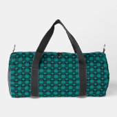 Teal Black Buffalo Heart Plaid Plunjezak (Achterkant)