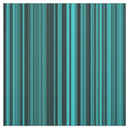 Teal Black Stripes Stof