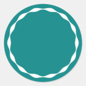 Teal Blank Circle Custom Spice Container Sticker (Voorkant)