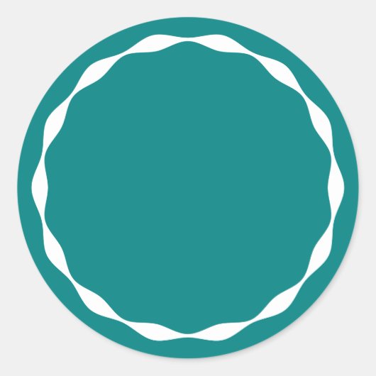 Teal Blank Circle Custom Spice Container Sticker (Voorkant)