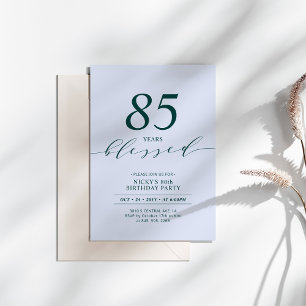 Teal & Blauw   80 Jaar Geliefd 80ste Verjaardagsfe Kaart