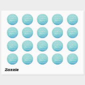 Teal & Blauw, Boho Mandala Trouwfeest Ronde Sticker (Vel)