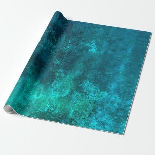 teal blauw groen diep verzadigd rustiek textuur cadeaupapier