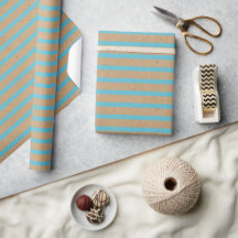 Teal Blauw Groen Lijnen Nep Rustiek Bruin Kraft