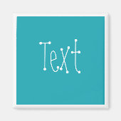 Teal blauw magneet (Voorkant)