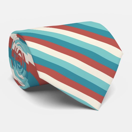 Teal blauw | verbrand Sinaasappel | Sluimsteen Stropdas (Opgerold)