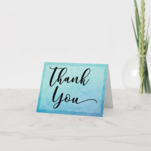 Teal & Blauwe Aquarel Mandala Bedankbriefje 1 Bedankkaart