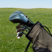 Teal Blauwe Mandala Leeuwenkop Monogram Initiaal Golfheadcover (Insitu)