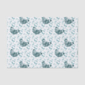 Teal Blauwe Vlinders Verjaardag Tissuepapier (Voorkant)