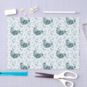 Teal Blauwe Vlinders Verjaardag Tissuepapier (Craft)