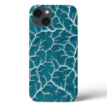 Teal Bliksem Textuur iPhone Hoesje Design