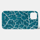 Teal Bliksem Textuur iPhone Hoesje Design (Achterkant (horizontaal))