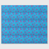 Teal Bloei Bries Cadeaupapier (Vlak)