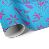 Teal Bloei Bries Cadeaupapier (Rol Hoek)