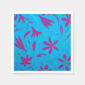 Teal Bloei Bries Servet (Voorkant)