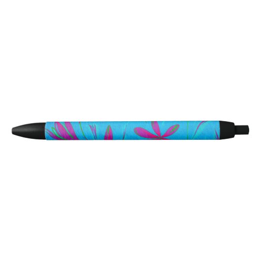 Teal Bloei Bries Zwarte Inkt Pen (Voorkant)