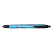Teal Bloei Bries Zwarte Inkt Pen (Achterkant)