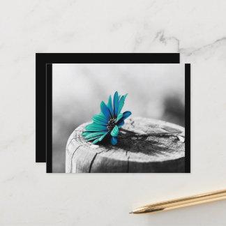 Teal Bloem Briefkaart