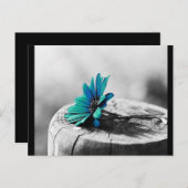 Teal Bloem Briefkaart (Voorkant / Achterkant)