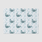 Teal Blue Butterflies Birthday Tissuepapier (Voorkant)