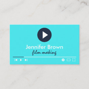 Teal Blue Filmproductie-editor Videoregisseur Visitekaartje