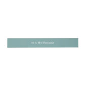 Teal Blue Green Invitation Belly Band Uitnodigingen Wikkel (Vlak)