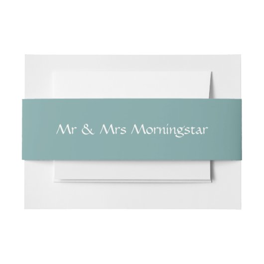 Teal Blue Green Invitation Belly Band Uitnodigingen Wikkel (Voorkant Voorbeeld)