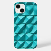 Teal Blue iPhone Case Minimalist 3D Design Trendy (Achterkant)