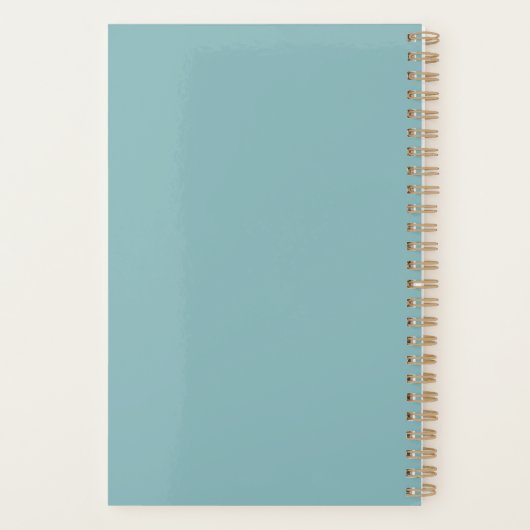 Teal Blue "Just Breathe" Daily Planner (Achterkant)