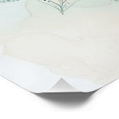 Teal Blue Mandala Design Perfect Poster (Hoek)