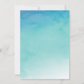 Teal & Blue Ombre Watercolor Trouw Uitnodiging 3a (Achterkant)
