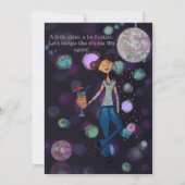 Teal & Blue Retro Disco 30th Birthday Invitation Kaart (Achterkant)