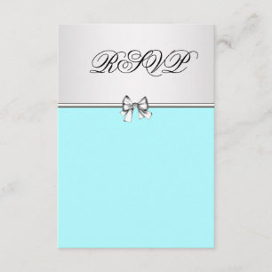 Teal Blue RSVP Kaartje