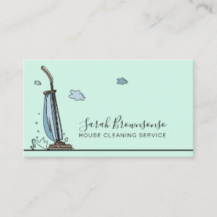 Teal Blue Schoonmaakbedrijf Huishoudelijke Schoonm Visitekaartje