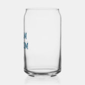 Teal Blue Team Bruidegom Afscheid Als Man Blikvorm Glas (Links)