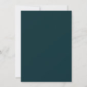Teal Blush Anemone Wedding Kaart (Achterkant)