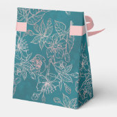 Teal Blush Pink | Custom Wedding Bedankdoosjes (Achterkant)