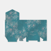 Teal Blush Pink | Custom Wedding Bedankdoosjes (Uitgevouwen)