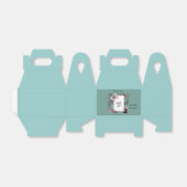 Teal & Blush Wedding Favor Box Bedankdoosjes (Uitgevouwen)