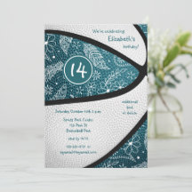 teal boho veren paisley basketbal feestje