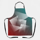 teal bordeauxrood wit schort (Voorkant)