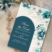 Teal Botanical Save the Date | Boho Stijl