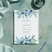 Teal Botanical Whimsy Wedding Kaart